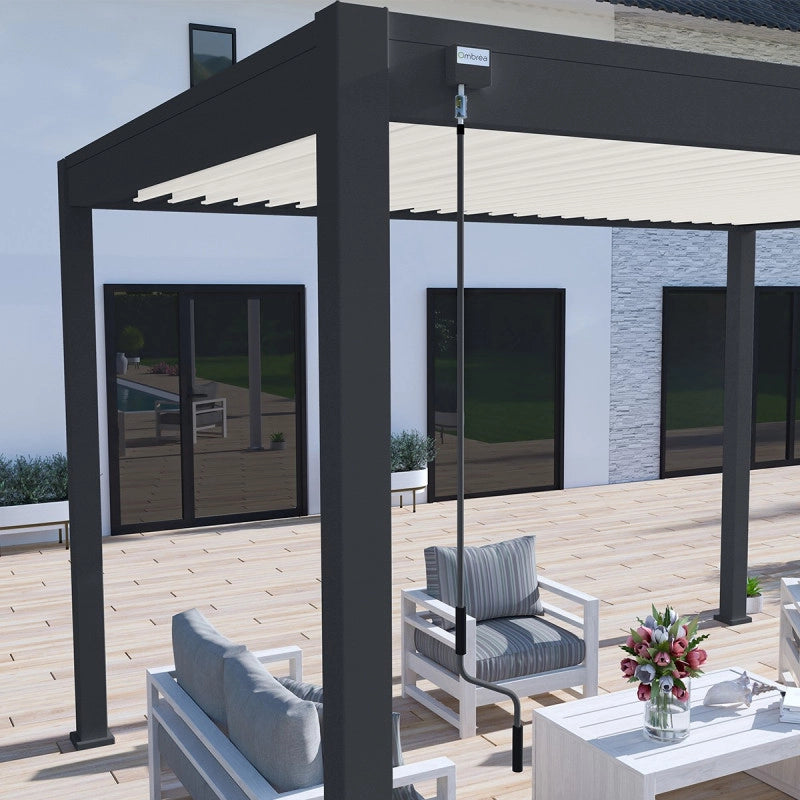 Pergola bioclimatica OmbrÃ©aÂ® VS autoportante 3x4M - Antracite - Lamelle bianche