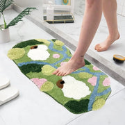 Tappeto di assorbimento antiscivolo, 45 x 85 cm, tappeto di assorbimento morbido, tappeto di assorbimento per bagno, tappeto di assorbimento irregolare, tappeto di assorbimento per camera da letto, tappeto di assorbimento per bagno