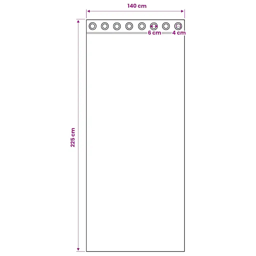 Tende in Voile con Occhielli 2 pz Viola 140x225 cm