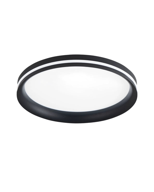Isy - Applique da soffitto a LED in alluminio Fabas Luce - Led integrato 42W IP20 Nera
