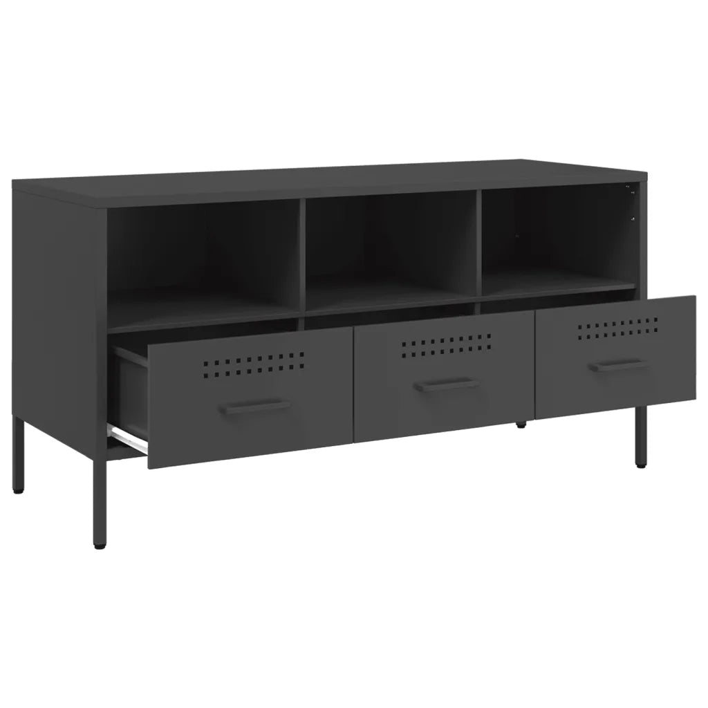 vidaXL Mobile TV Nero 100,5x39x50,5 cm in Acciaio