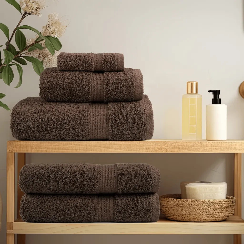Asciugamani per sauna Premium SOLUND 4 pz Marrone 80x200 cm 600 g/m² 137243