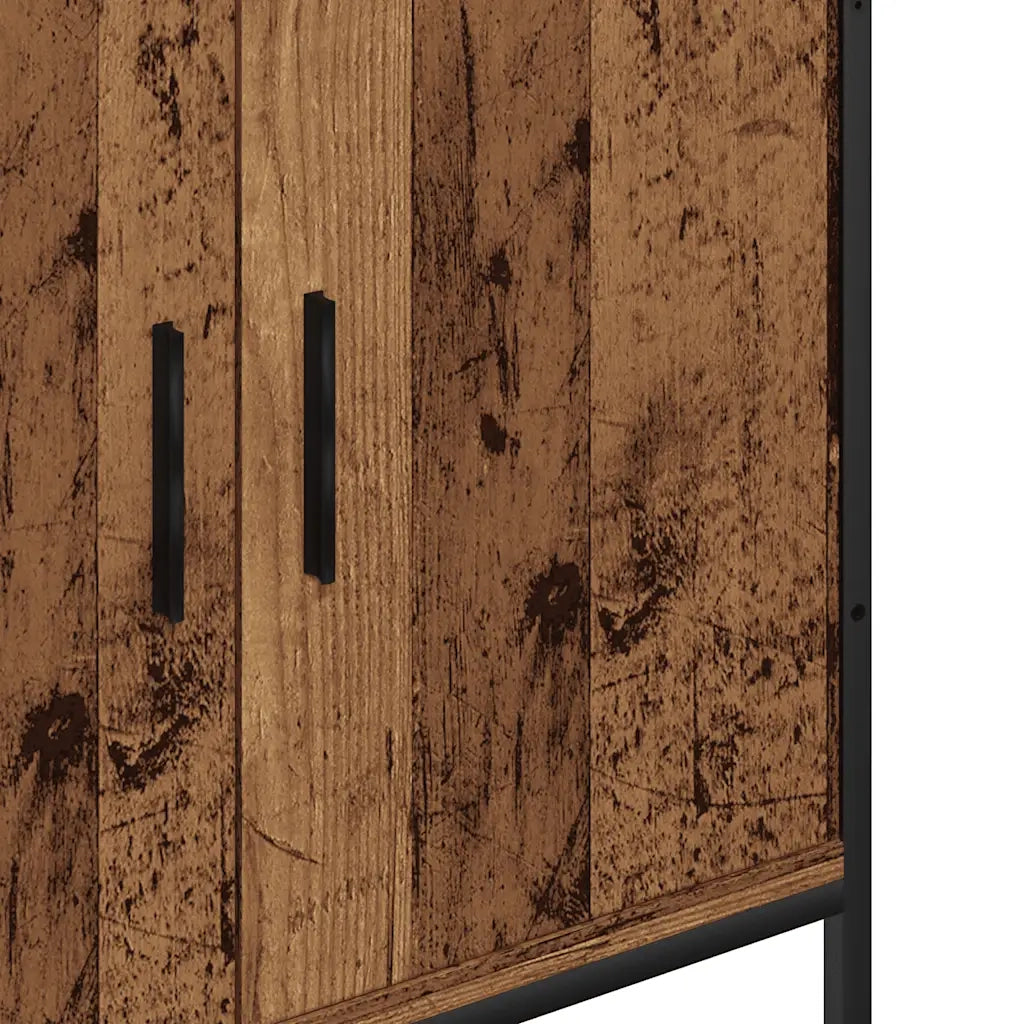 Mobile bagno salvaspazio di design 60 x 30 x 60 cm realizzato in legno composito con finitura effetto legno anticato 02_0051178