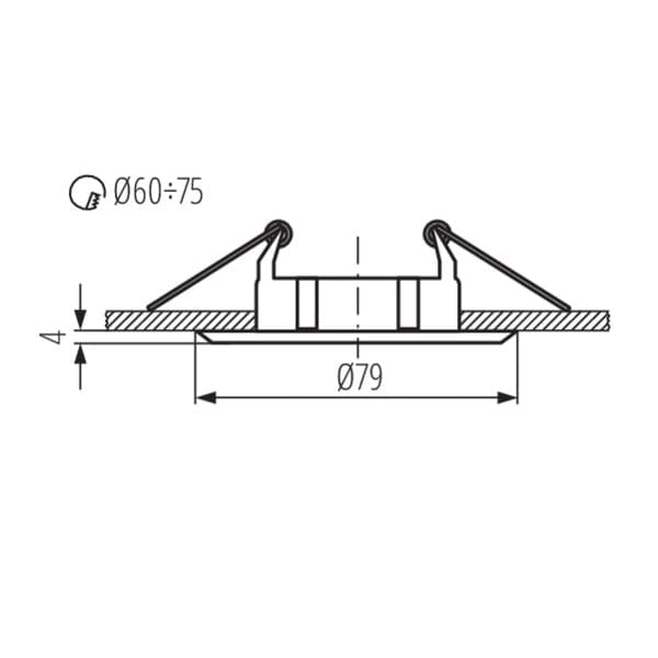 Kanlux VIDI 2793 faretto da incasso argento GX5.3 12V
