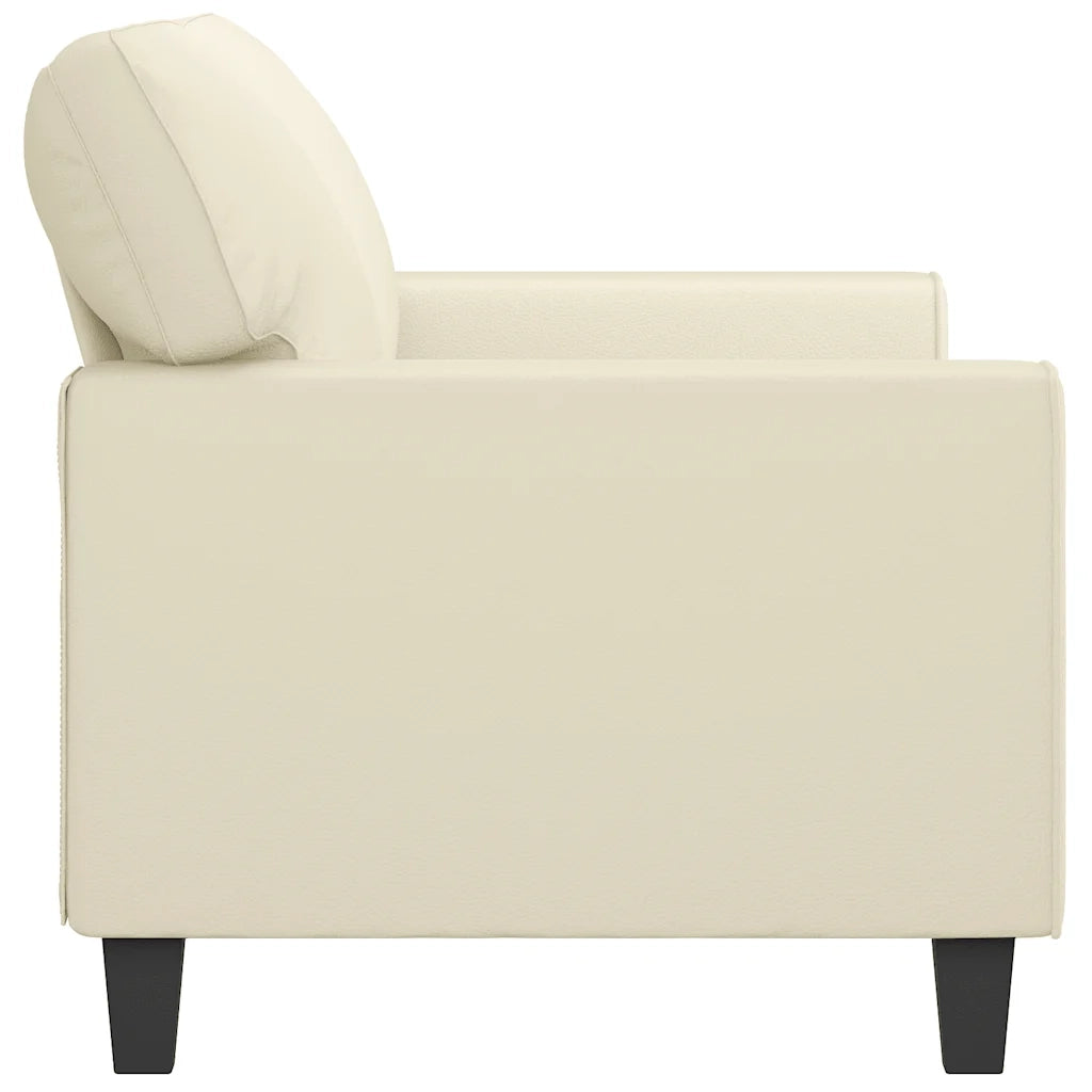 Divano a 2 Posti-Sofa 2 Posti Crema 140 cm in Similpelle 279789