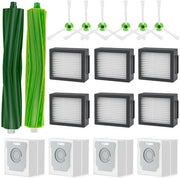 Accessori per aspirapolvere - 18 pezzi - Set di pennelli principali e laterali - Filtro Hepa e sacchi di aspirazione - Materiale duraturo - Per Roomba Combo I5/J5 - Prestazioni ottimali. - Accessori per aspirapolvere