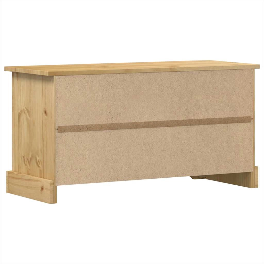 Porta TV multimediale Corona mensola TV credenza sala da pranzo soggiorno camera da letto 100 x 40 x 52 cm legno di pino massiccio marrone 02_0027564