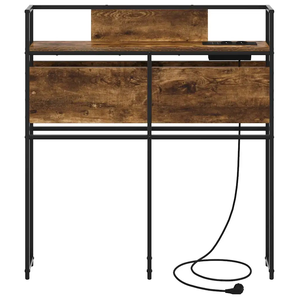 vidaXL Testata contenitore Rovere fumo 75 cm Legno multistrato