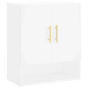 Mobiletto a parete moderno bianco 60 x 31 x 70 cm ampio spazio contenitivo finitura opaca in legno composito bianco 02_0048755