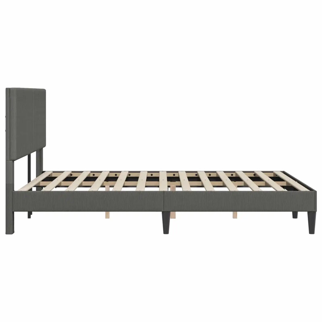 Struttura del letto Grigio Scuro 140 x 200 cm Tessuto in Cords 42027733