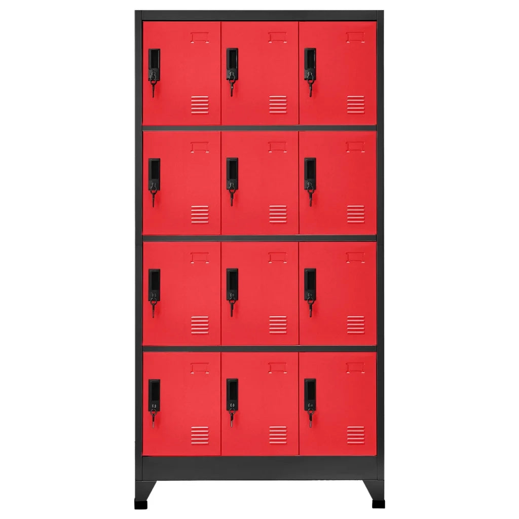 Armadietto moderno con anta con serratura 90 x 45 x 180 cm acciaio antracite 02_0047028
