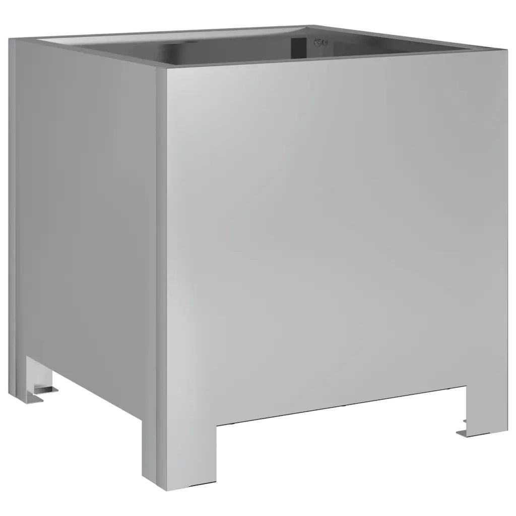 Fioriera da Giardino-Vaso da Esterno 30x30x30 cm Acciaio Zincato 253269