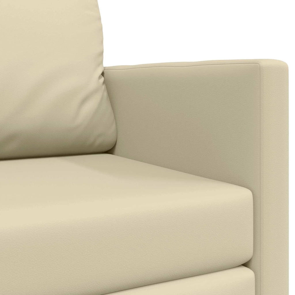 Divano letto Crema 124 x 71 x 78 cm Pelle Artificiale 4106709