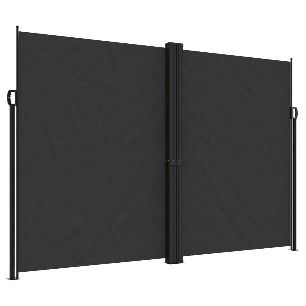 Tenda da Sole Laterale Retrattile Nera 220x600 cm 4004669
