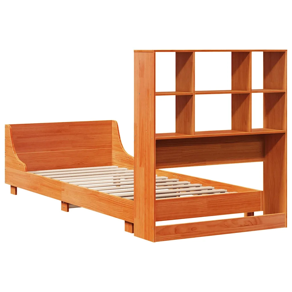 Giroletto senza Materasso Marrone Cera 100x200 cm Legno di Pino 3323697