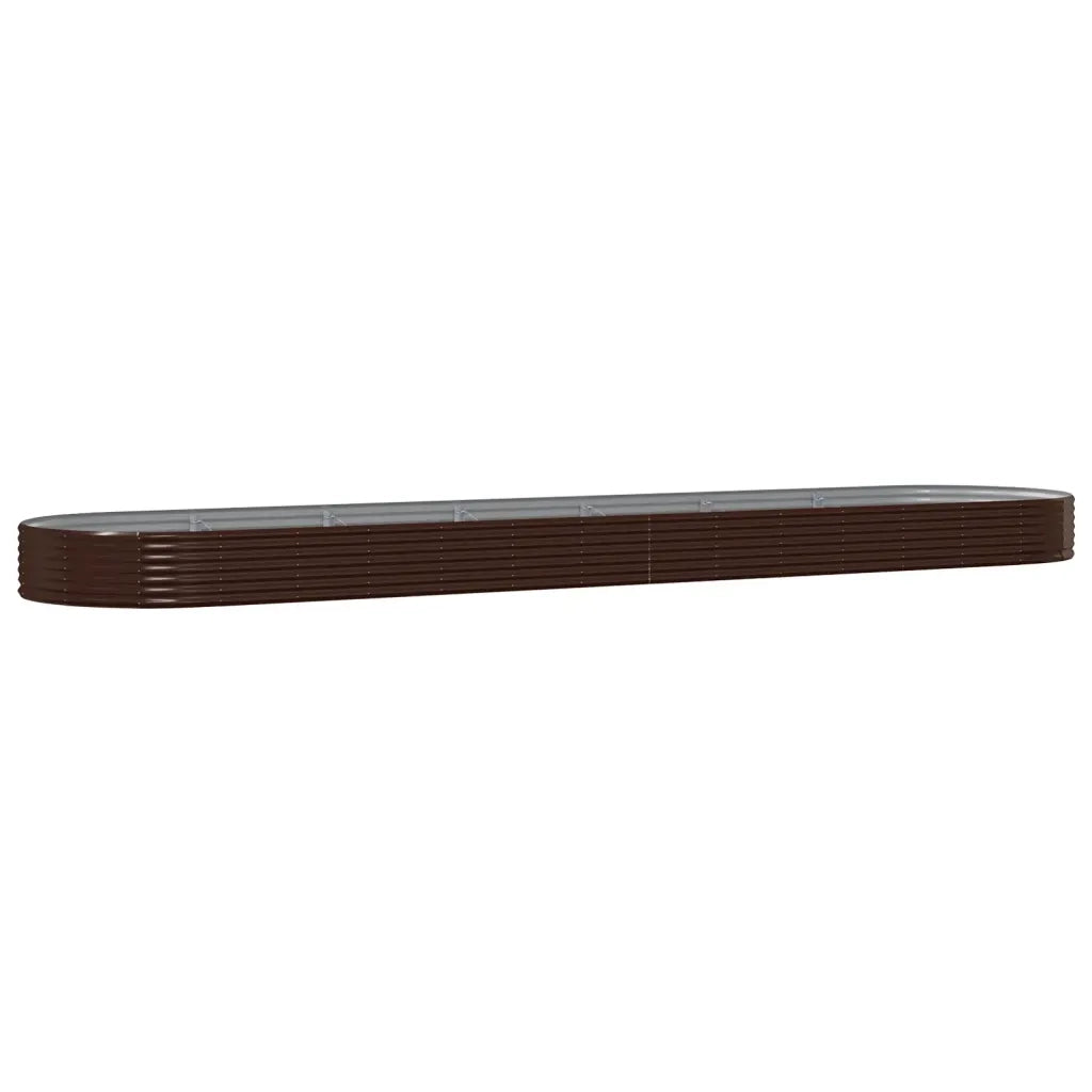 Vaso Giardino Acciaio Verniciato a Polvere 600x140x36cm Marrone cod mxl 66906