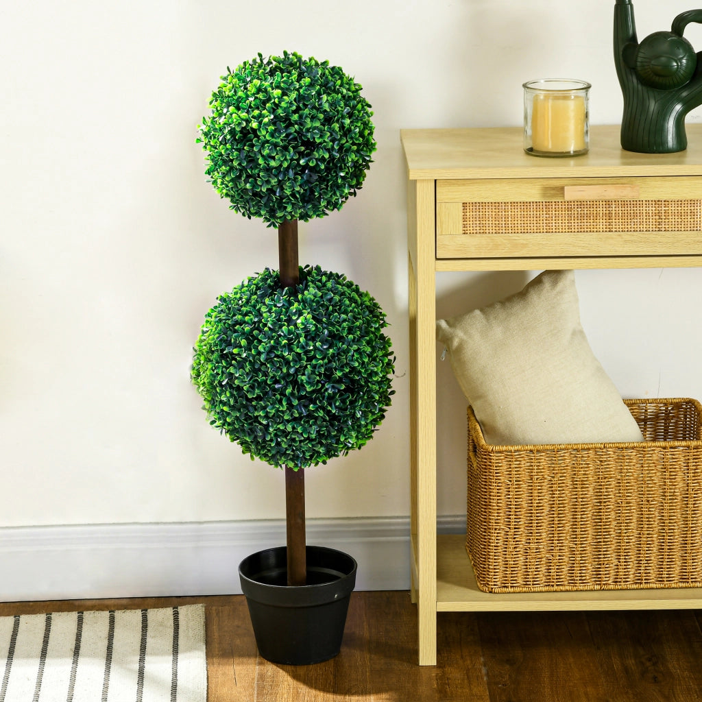 2 Alberi Buxus Artificiale ¨C Zephmum ¨C Verde, 90 cm