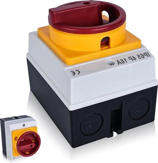 Schermo di protezione 4-polare 75 kW 16 A - interruttore di emergenza - IP65 - box di protezione - applicazioni industriali.