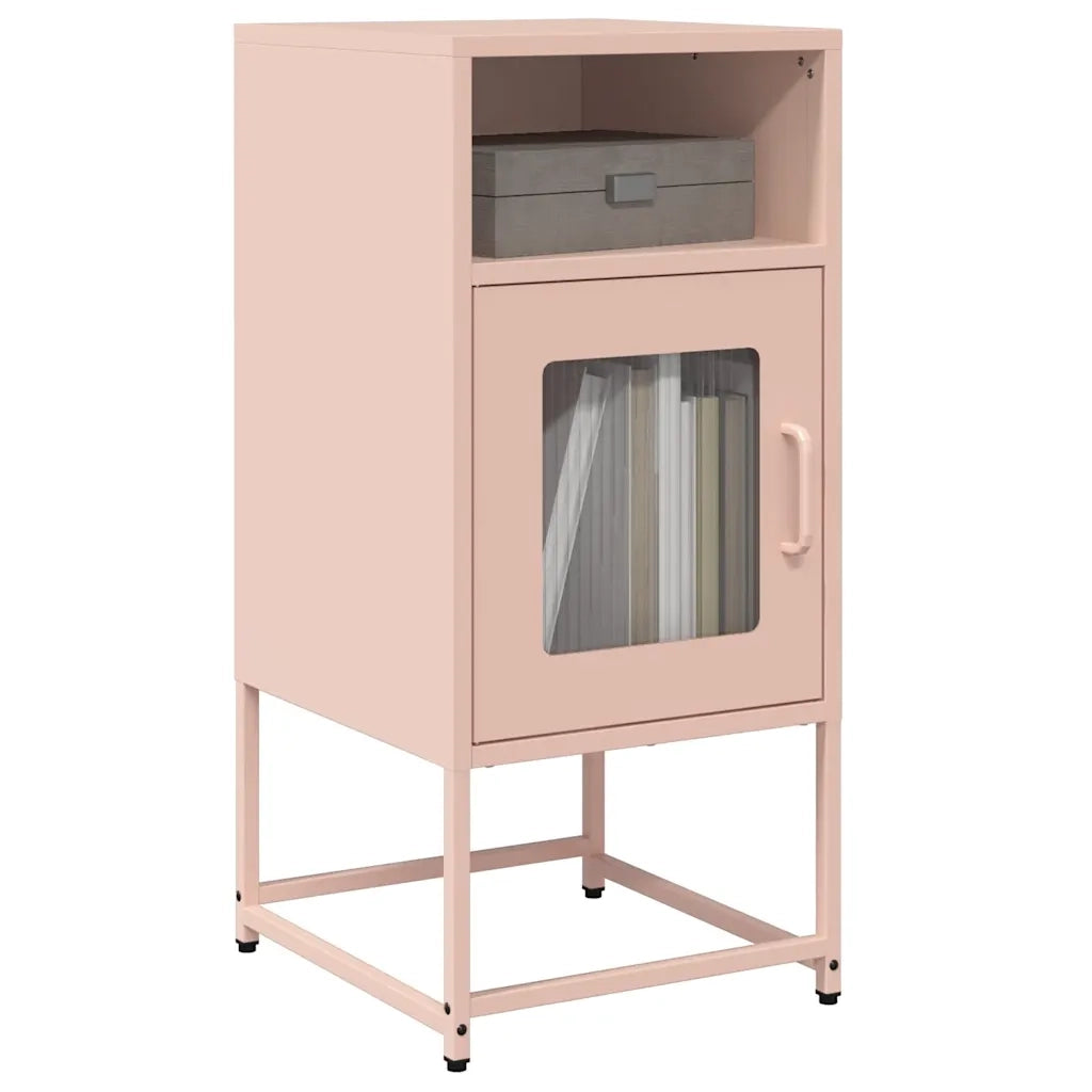 Comodino Rosa 36x39x78 cm in Acciaio Laminato a Freddo 853411