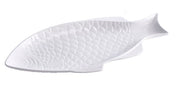 1 Pezzo Vassoio da Cucina in Ceramica Forma Pesce 41 x 19 x 3 cm