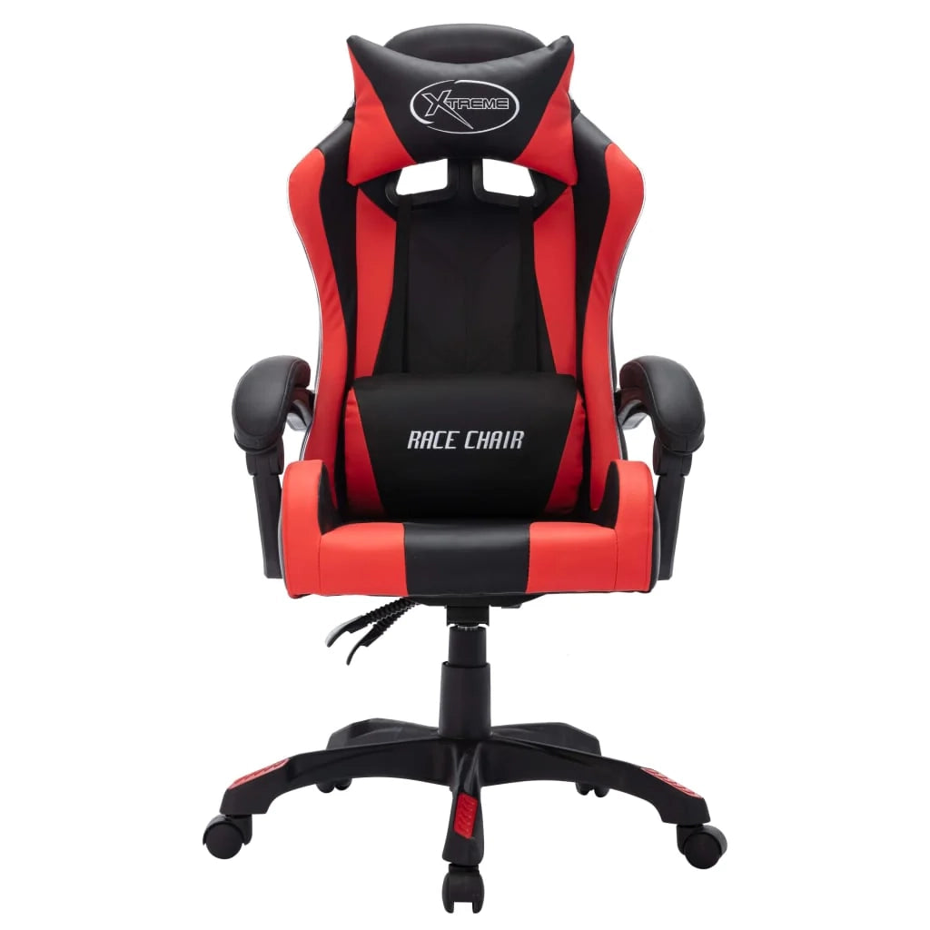 Sedia girevole da ufficio/studio/videogioco con illuminazione LED RGB e similpelle multicolore 02_0024214