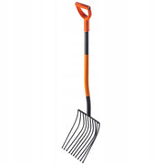 Forca KADAX a 10 denti per patate e barbabietole, in metallo massiccio e resistente, lunga 130 cm.