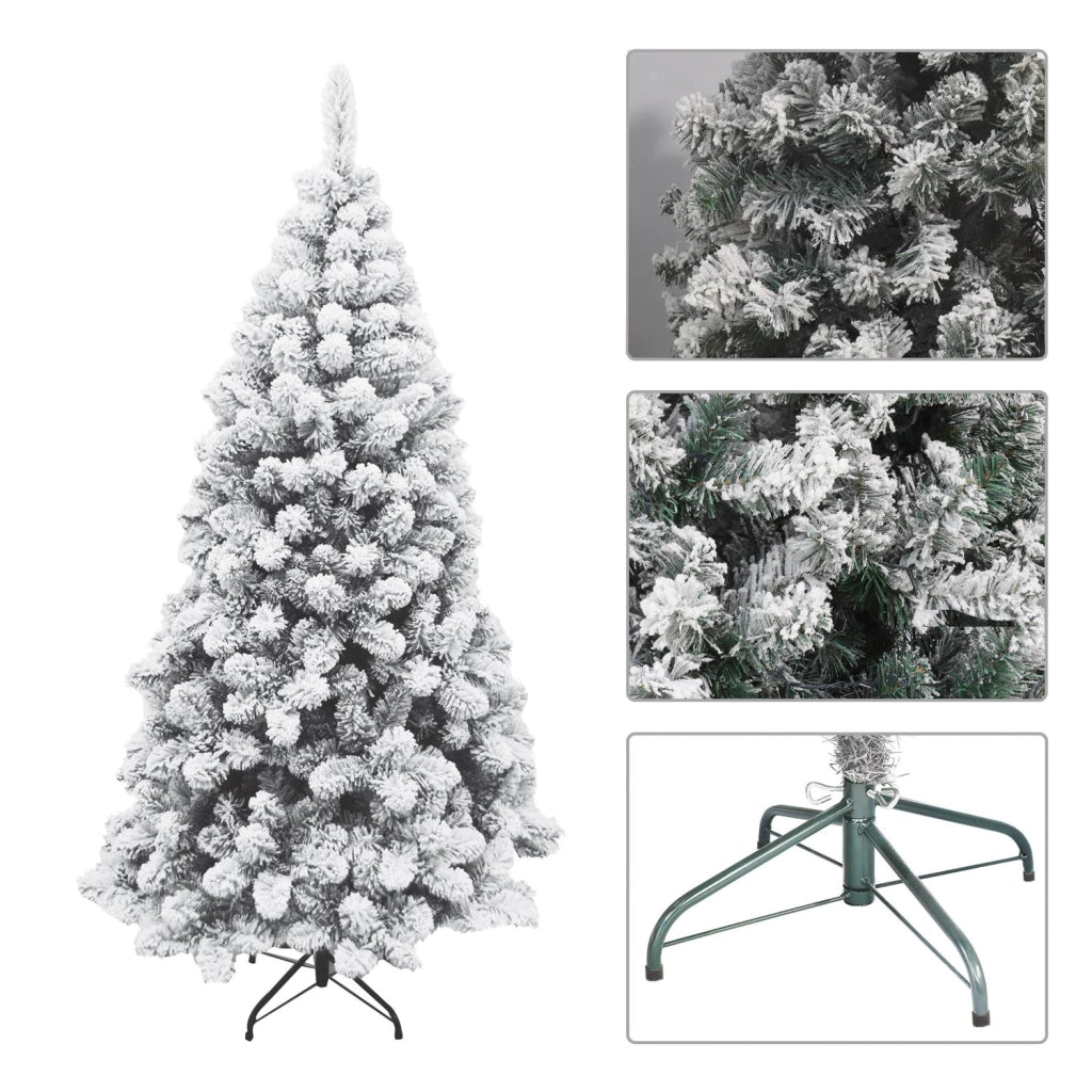 ALBERO DI NATALE ROCCARASO 180 CM CON NEVE INNEVATO ARTIFICIALE