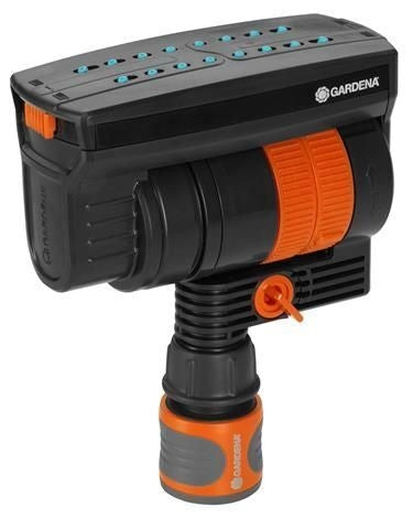 Gardena 08251-20 Pipeline Irrigatore Oscillante Portata fino a 18 m Larghezza getto fino a 12 m Area coperta 216 m² colore Nero Arancione