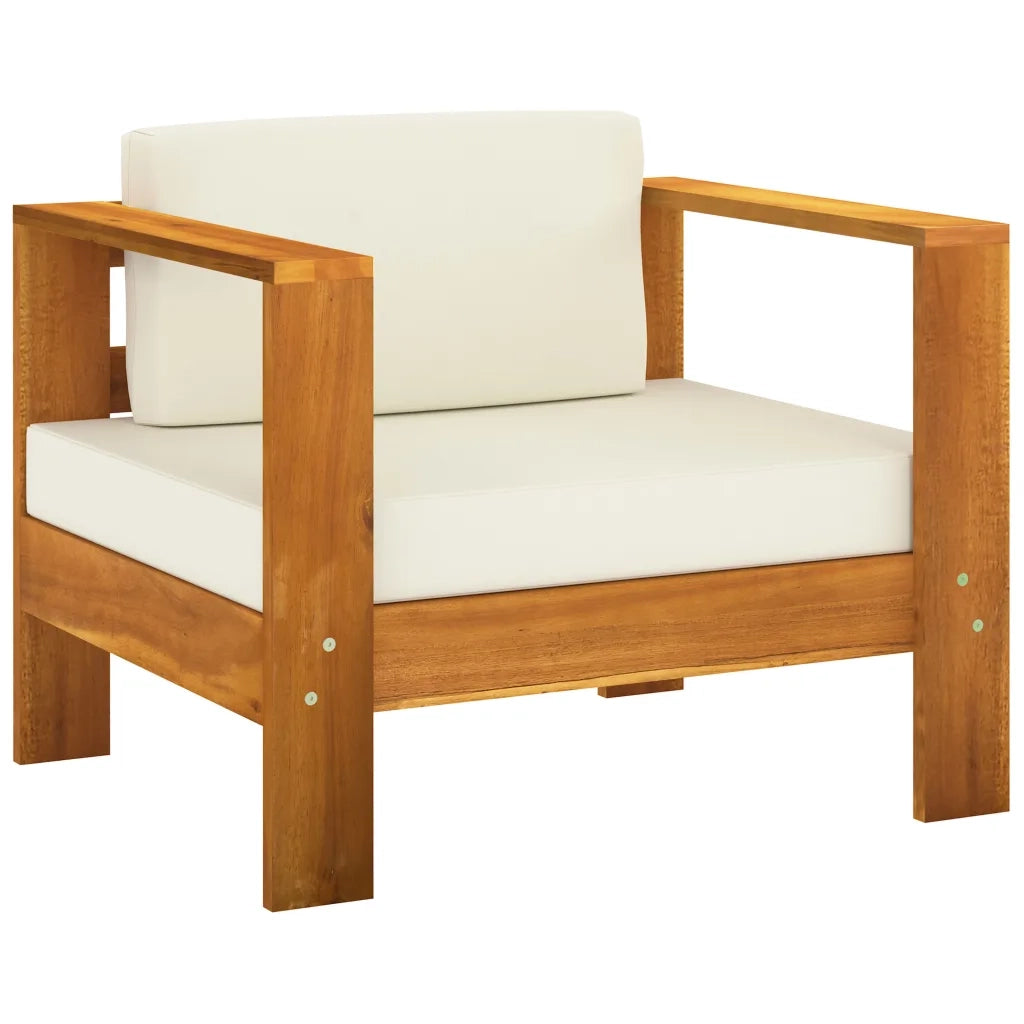 Set da giardino 9 pezzi con cuscini 100x60 cm in legno di acacia 3057941