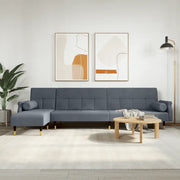 Divano Letto a L Grigio Scuro 271x140x70 cm in Vellutocod mxl 70022