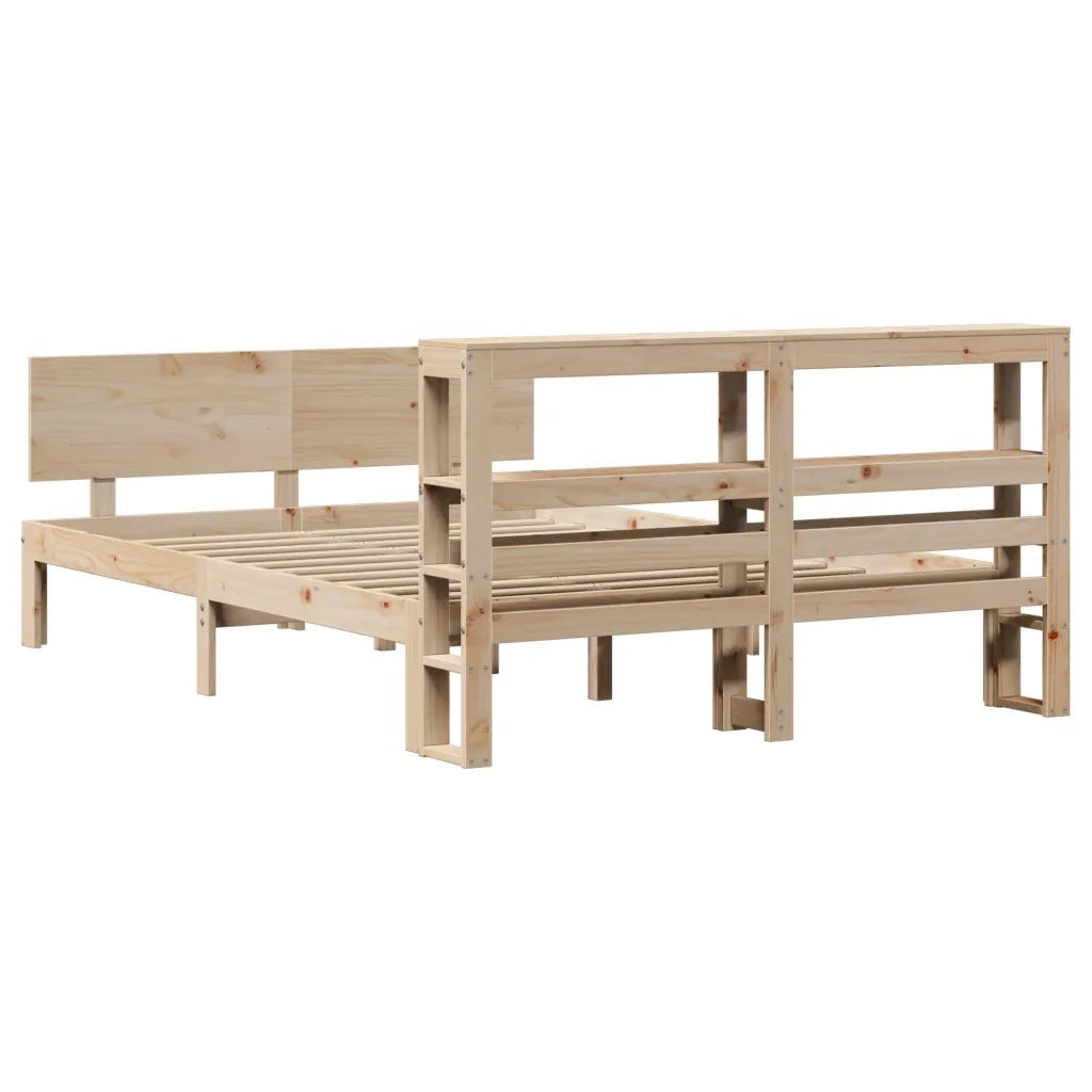 Giroletto con Testiera 140x190 cm in Legno Massello di Pino