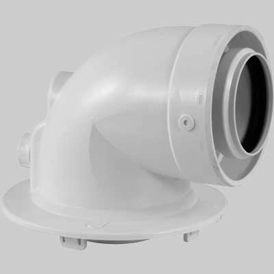 CURVA COASSIALE 90  ° RIBASSAT PER LUNA CLASSIC  Dm. 60100     BAXI
