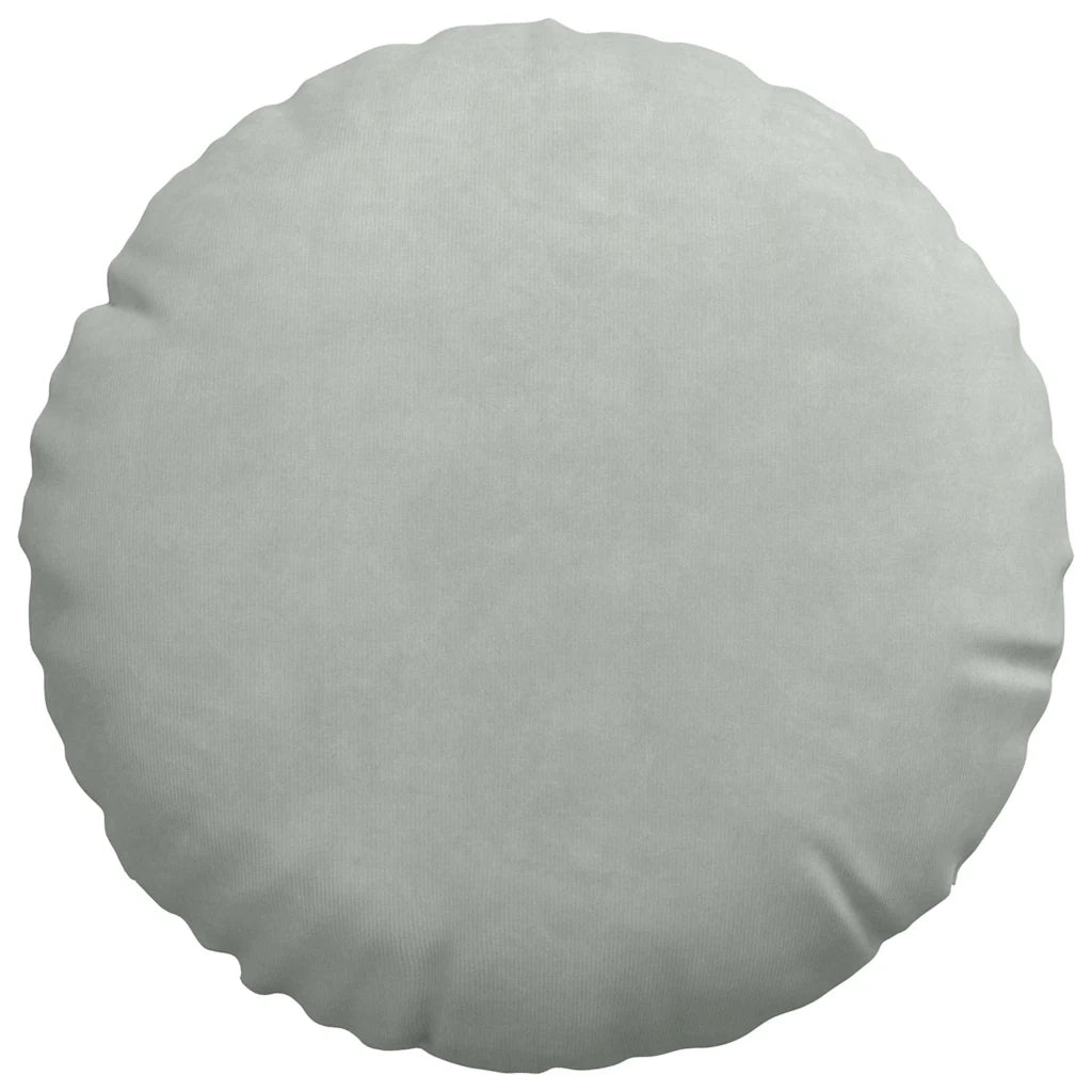 Cuscini per Seduta 2 pcs Grigio chiaro Ø30 x 13 cm Velluto