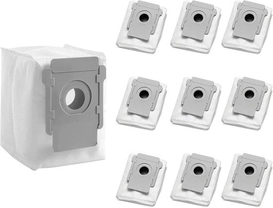 10x Sacchi per Aspirapolvere Borse adatte per iRobot Roomba i3 i4 i5 i6+ i7 i8 E5 E6 S9 S9 - Sacchi per Aspirapolvere - Borse per Aspirapolvere Robot - Borse per Stoffa - Utilizzabile Una Volta