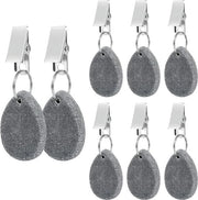 8 pezzi di pesi per tovagliato di marmo naturale con clip - per esterno - peso per tovagliato di marmo.