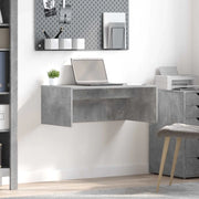Scrivania a parete Grigio cemento 80 x 45 x 30 cm
