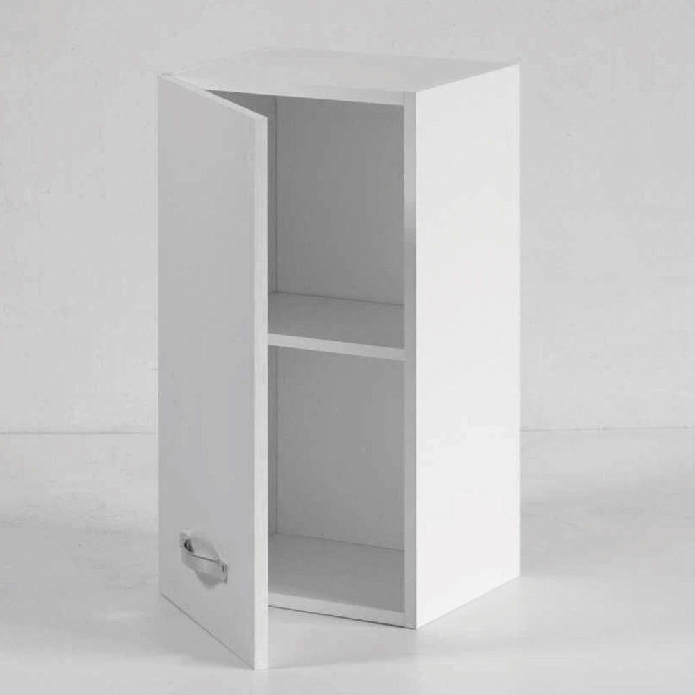 Mobile Mobiletto Da Muro/Parete Pensile Per Cucina Componibile Bianco Frassinato (72x32x 30)