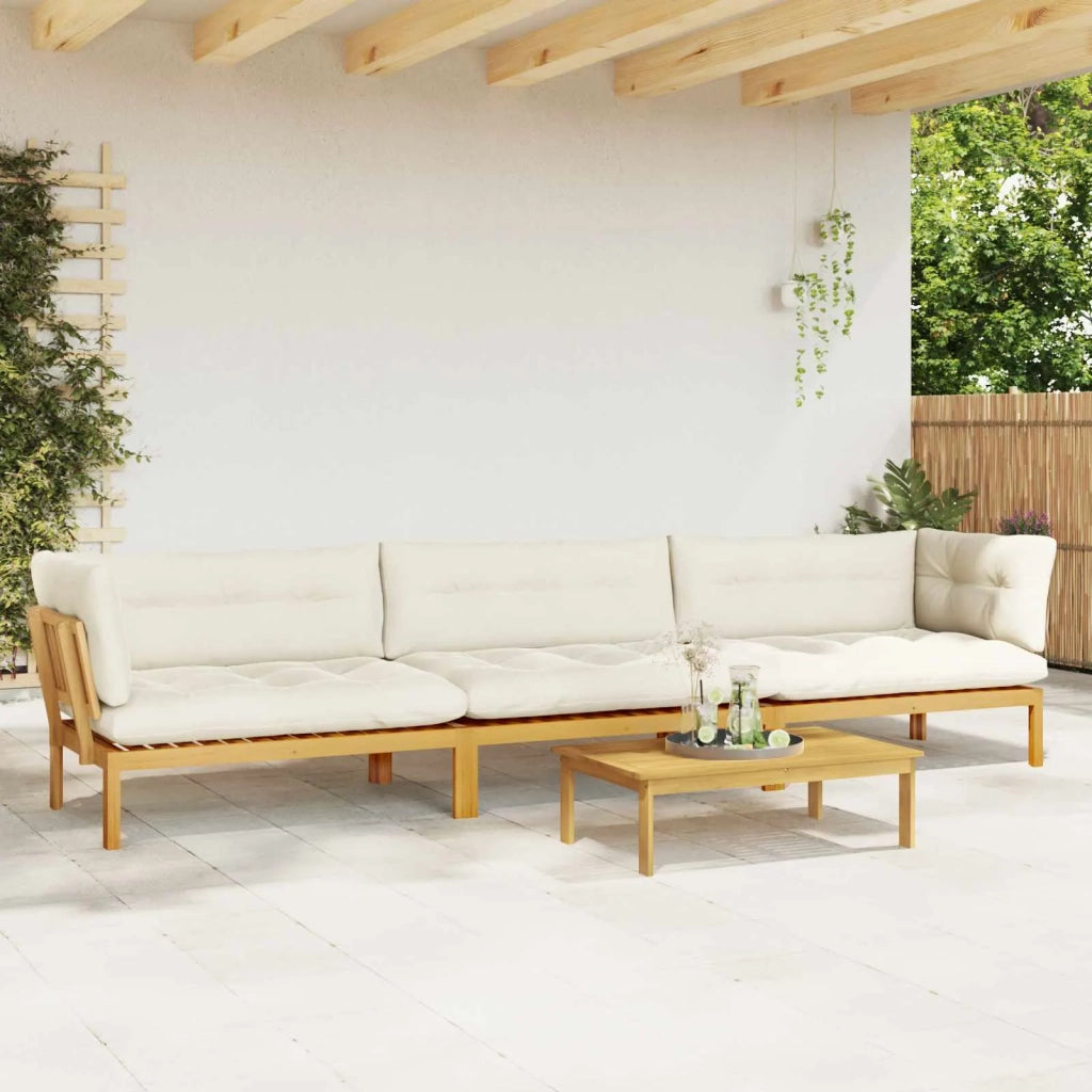4 Pezzo Unità di divano pallet da giardino 3418260