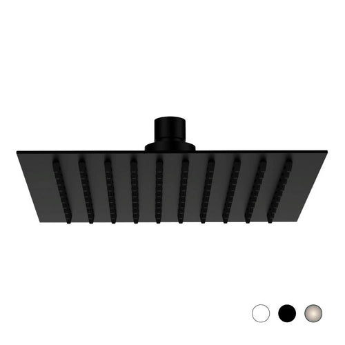 SOFFIONE SLIM QUADRO- Nero Opaco cm 25 x 25- Remer- pezzi 1