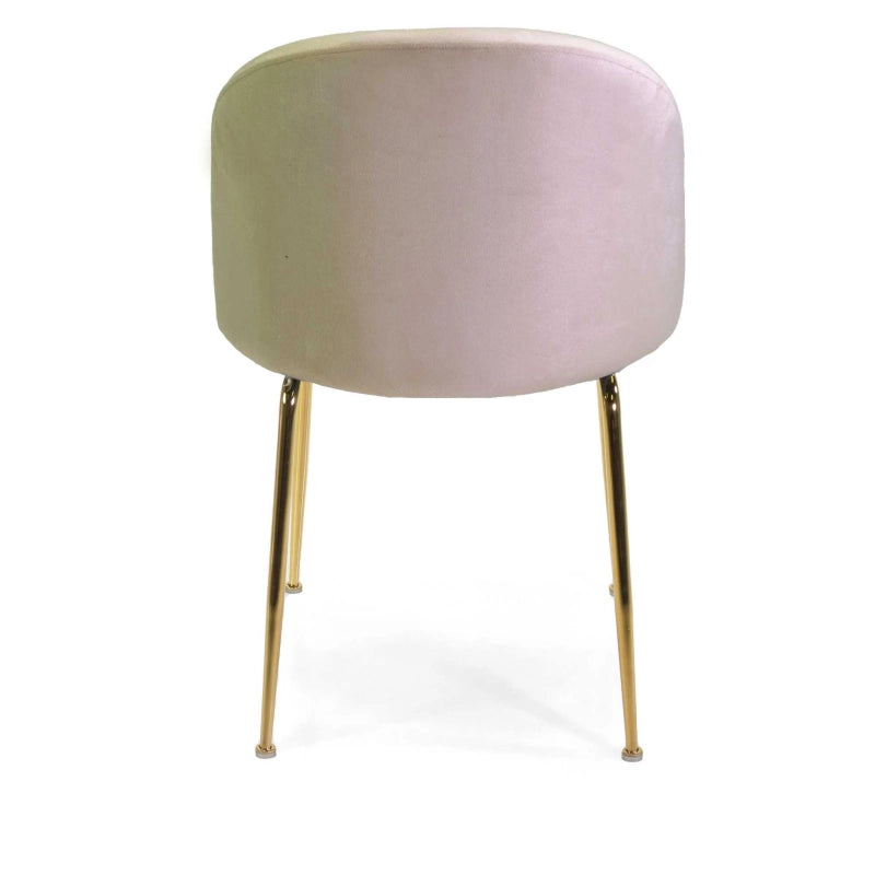 Sedia velluto Sammi crema struttura oro cm 50x57h47/77,5