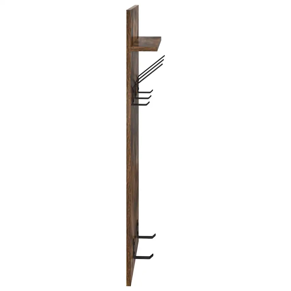 Appendiabiti a muro A parete Rovere fumé 40 x 10 x 90 cm 874455