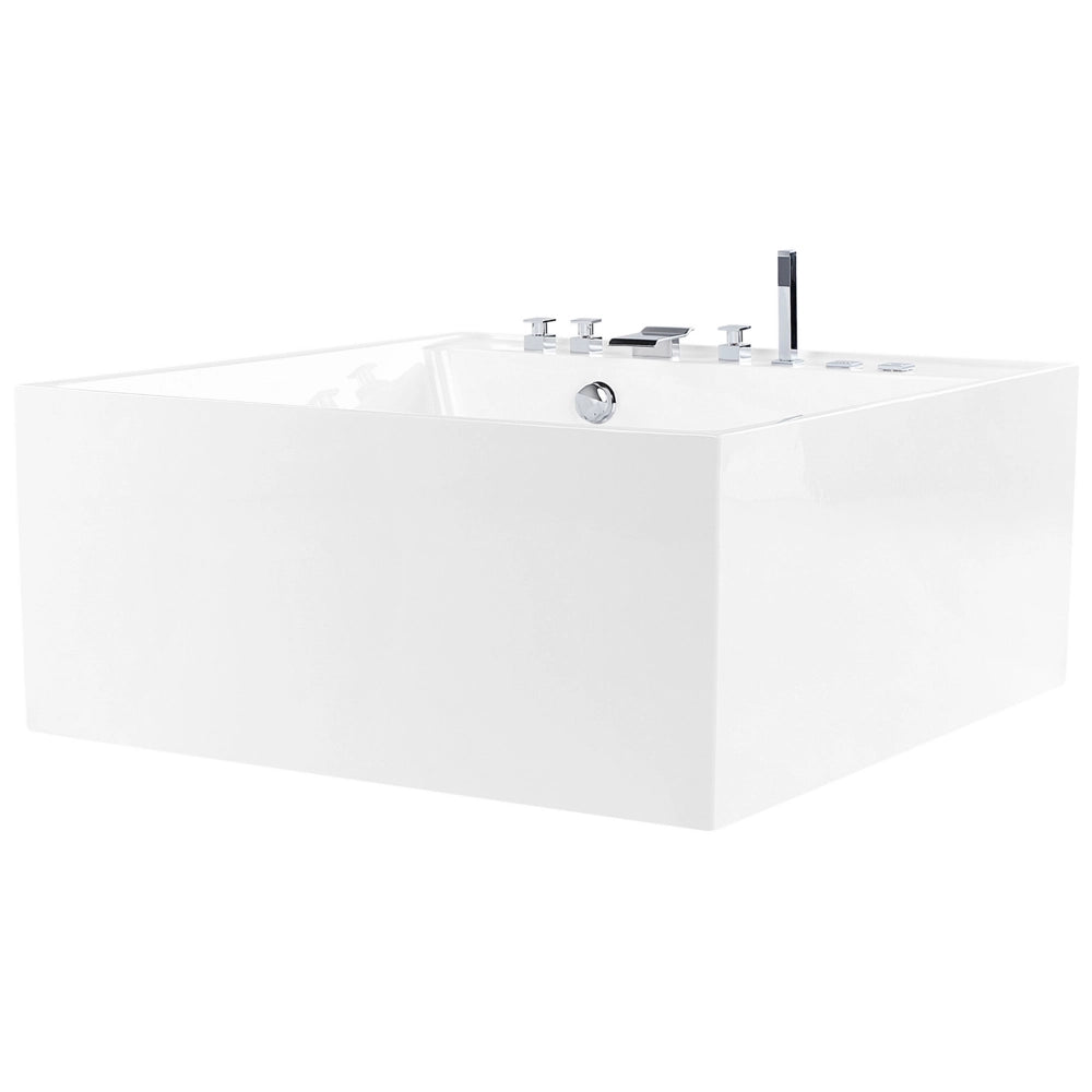 Vasca Idromassaggio Acrilico di colore Bianco Idromassaggio 2 Posti 130 x 130 cm stile moderno