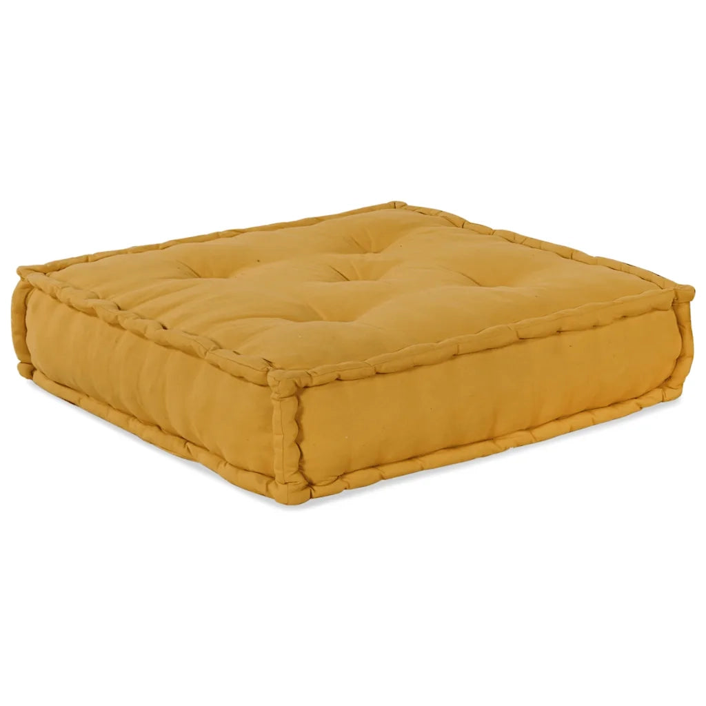 Divano Componibile-Sofa Modulare-Divanetto Giallo 70x70x36 in Tessuto