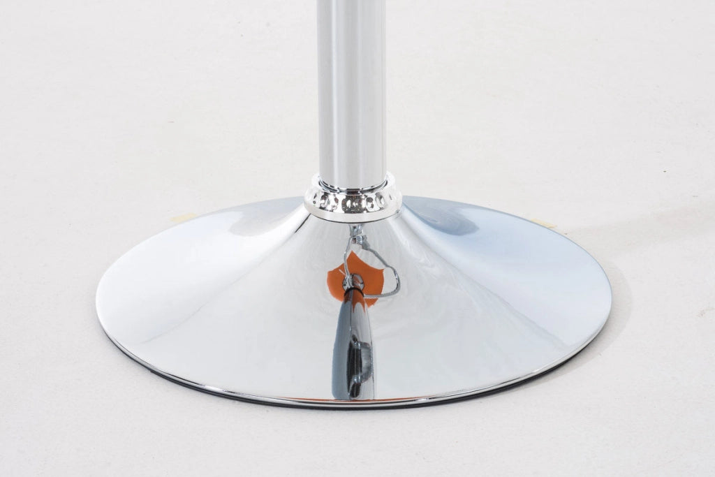 Sgabello Hover in polipropilene e metallo arancione,Metallo in look cromato