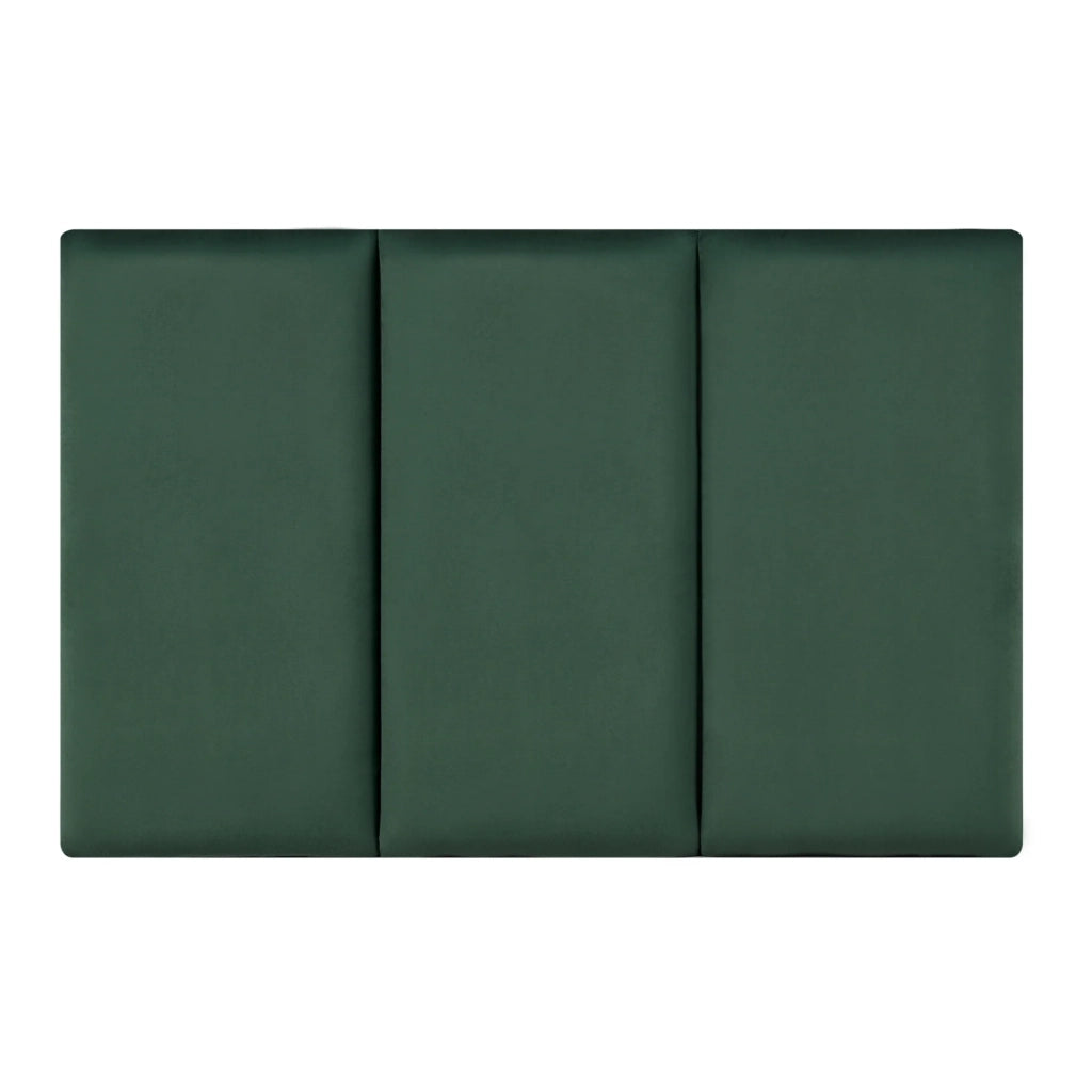 Set di 3 cuscini da parete in velluto 60 x 30 cm verde scuro 03_0010627