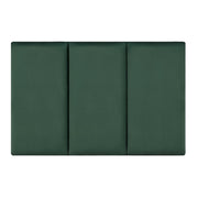 Set di 3 cuscini da parete in velluto 60 x 30 cm verde scuro 03_0010627