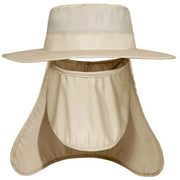 Cappello da pesca - Con protezione facciale e collo - Protezione UPF 50+ contro il sole - Protezione solare estiva - Cappello da pesca respirante per uso all'aperto per uomini e donne - Cappello alto rimovibile con grande ala