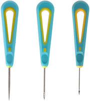 Kit per creare candele a 3 pezzi - punterelle per candele per uso casalingo - punterelle a punta per candele - attrezzo per creare candele - diverse forme di punterelle - colore blu/giallo - kit per candela