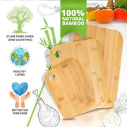 Set di 3 Snipedi in Legno - Diverse Dimensioni per Ogni Occasione - Design Attraente e Duraturo - 100% Bambù Biologico - Facile da Pulire