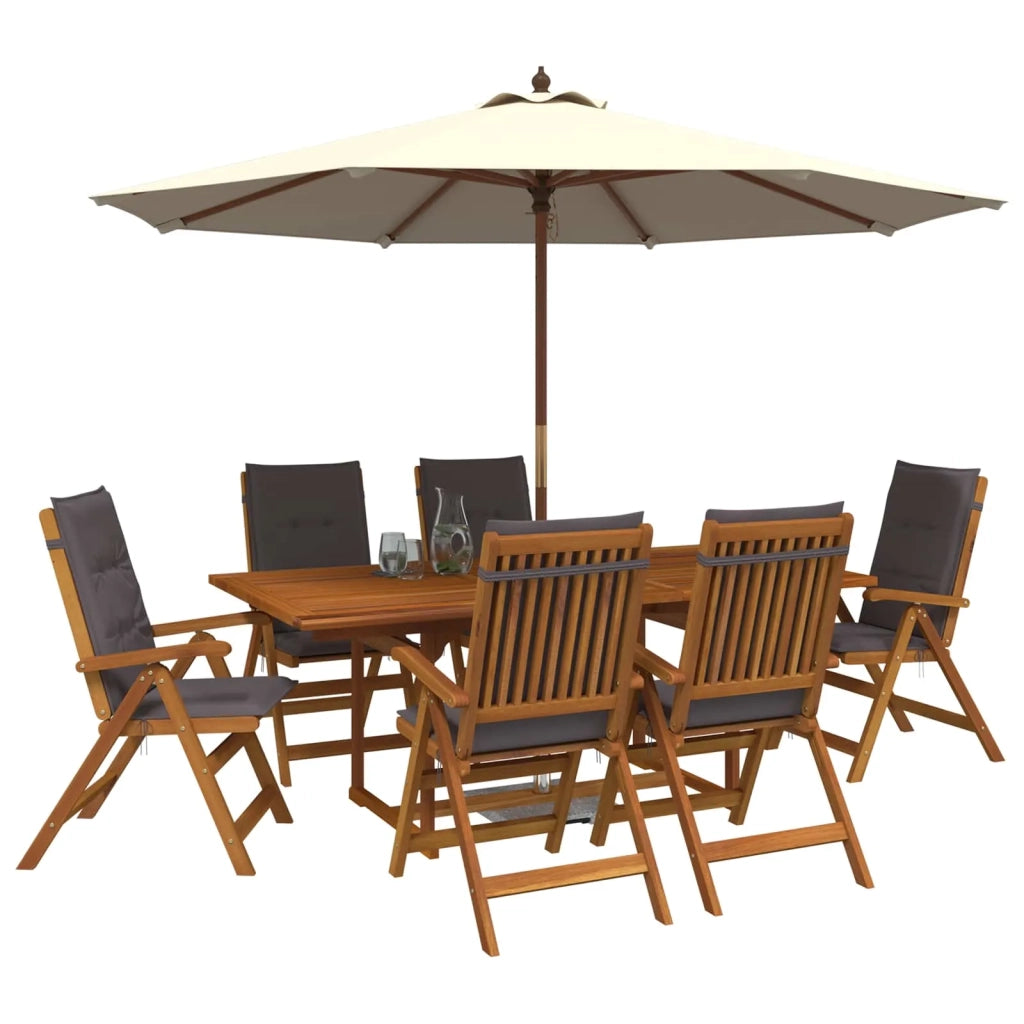Set da pranzo da giardino 7 pezzi Naturale 3434525